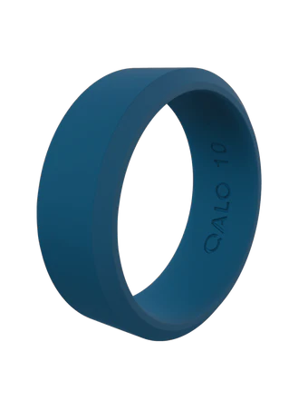 sustainable blue silicone ring