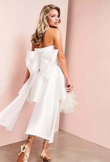 back of dress with big bow 