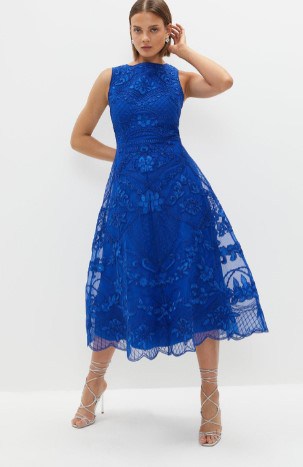 lace cobalt blue dress