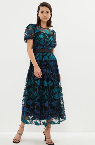 dark lace patterned dress