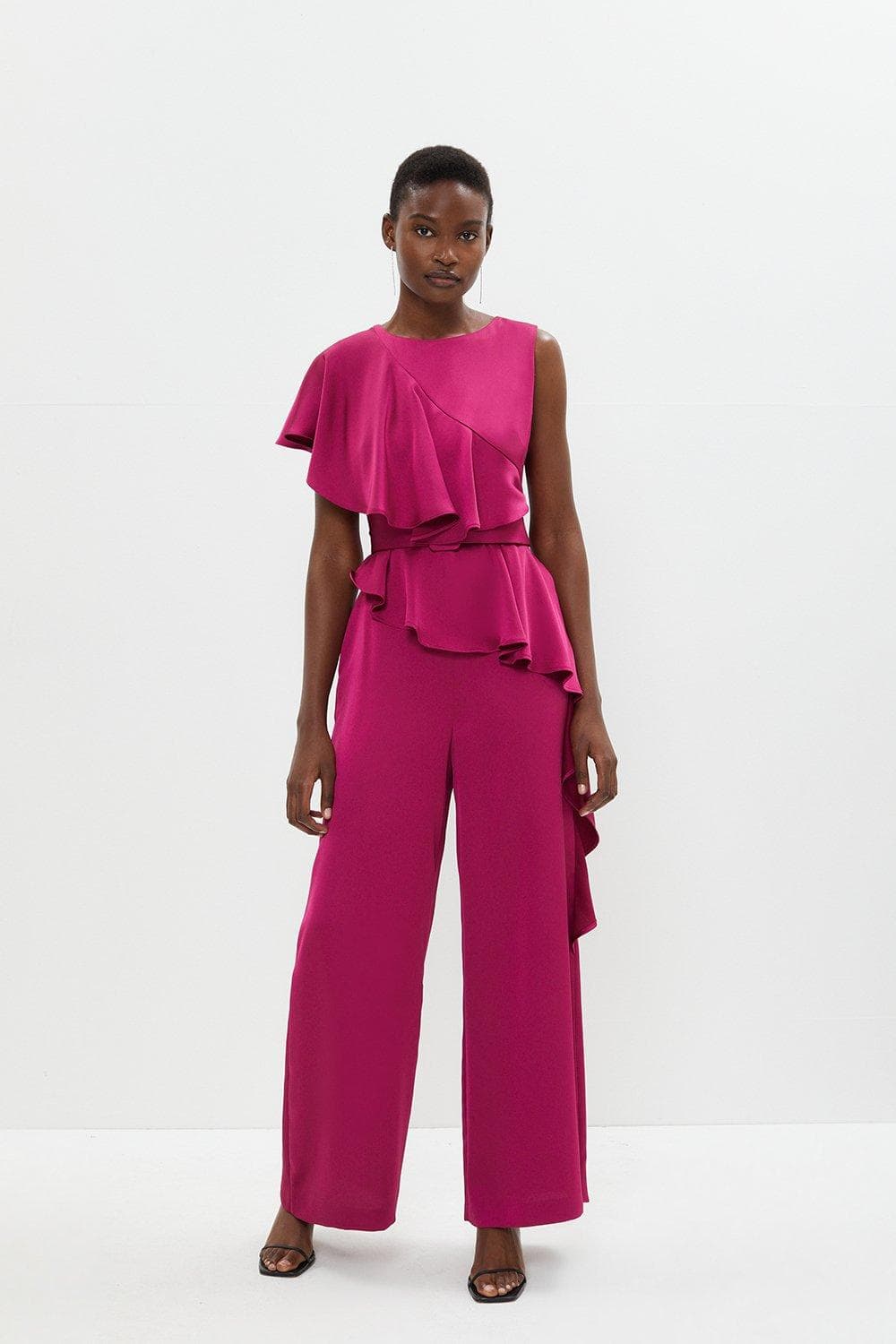 bold pink colour mother of the bride jumpsuit