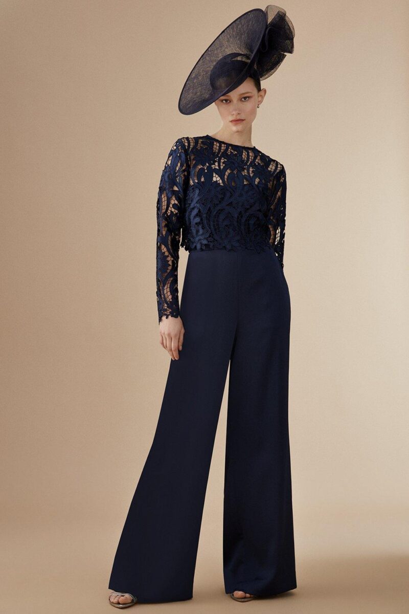 navy lace jumpsuit 