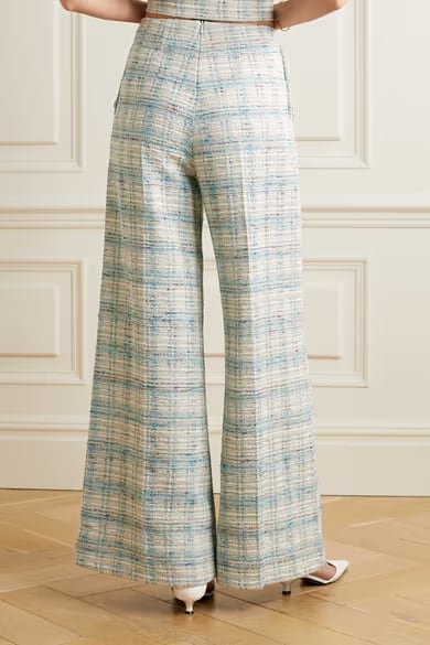Tweed light blue trousers