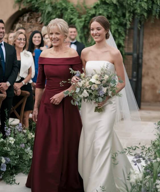 Winter Mother of the Bride Dresses and Outfits: warm and stylish