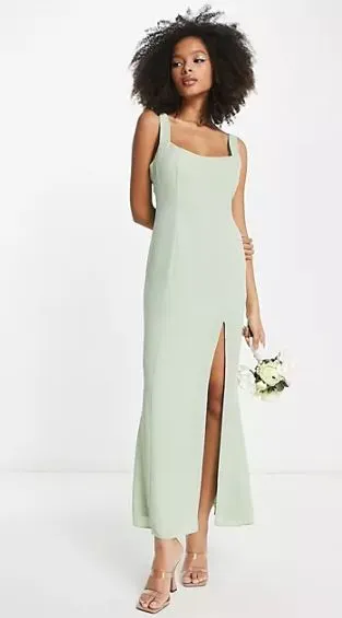 simple modern heap bridesmaid dress