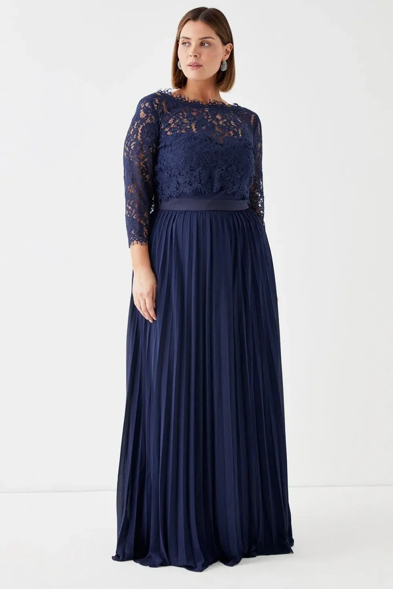 lace removable top navy bridesmaid dress