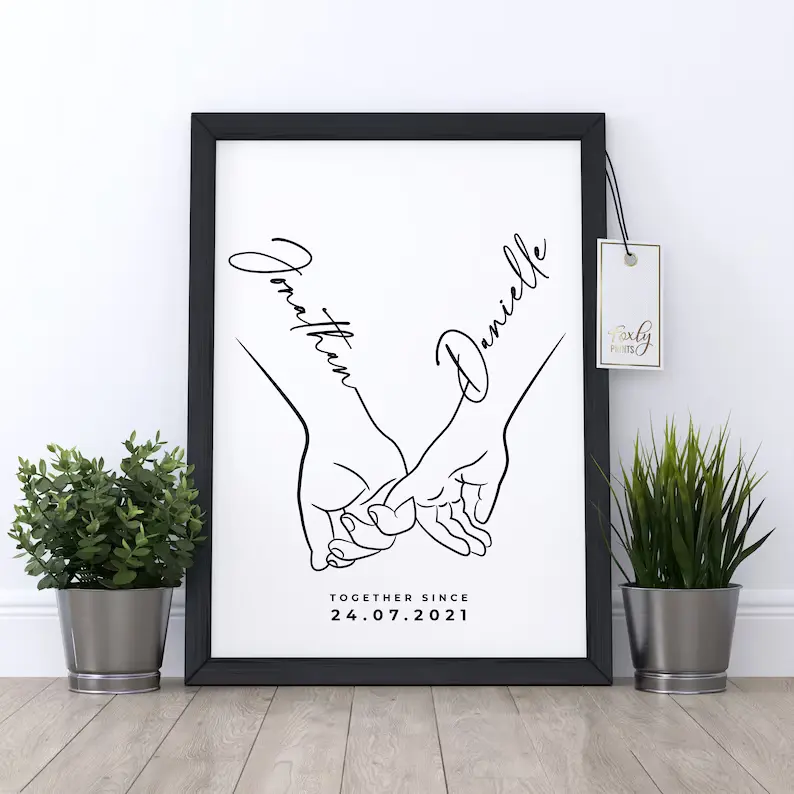 hand holding home art design