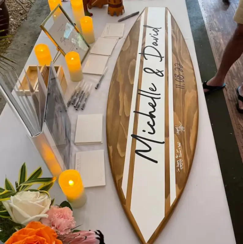 surf board guest book