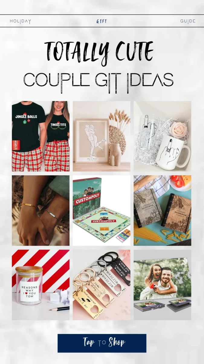 A graphic with lots of cute couple gifts on