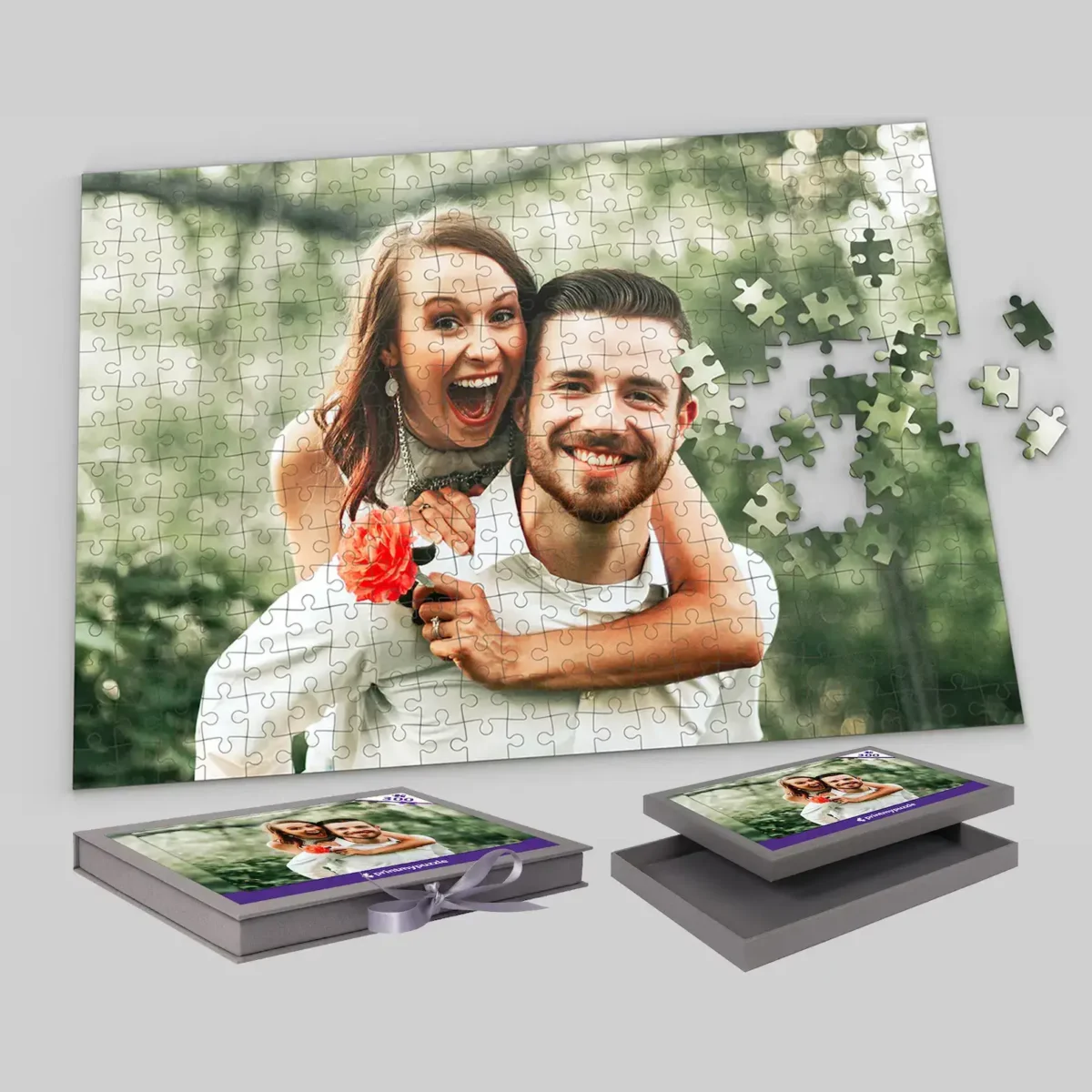 personalised couple printed puzzle