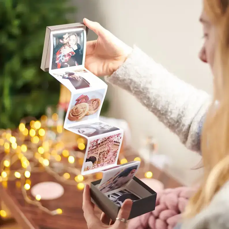 a photo album pop up box 