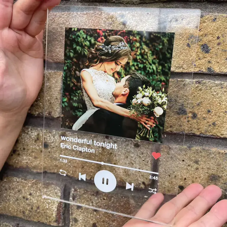 wedding song on a disk with a wedding photos 