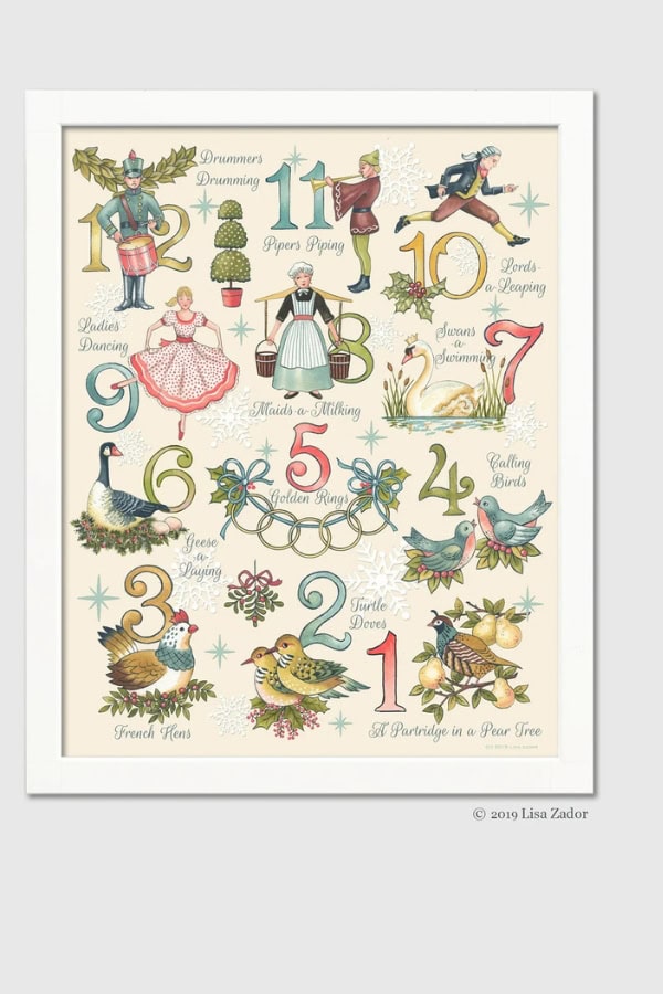 12 days of Christmas poster