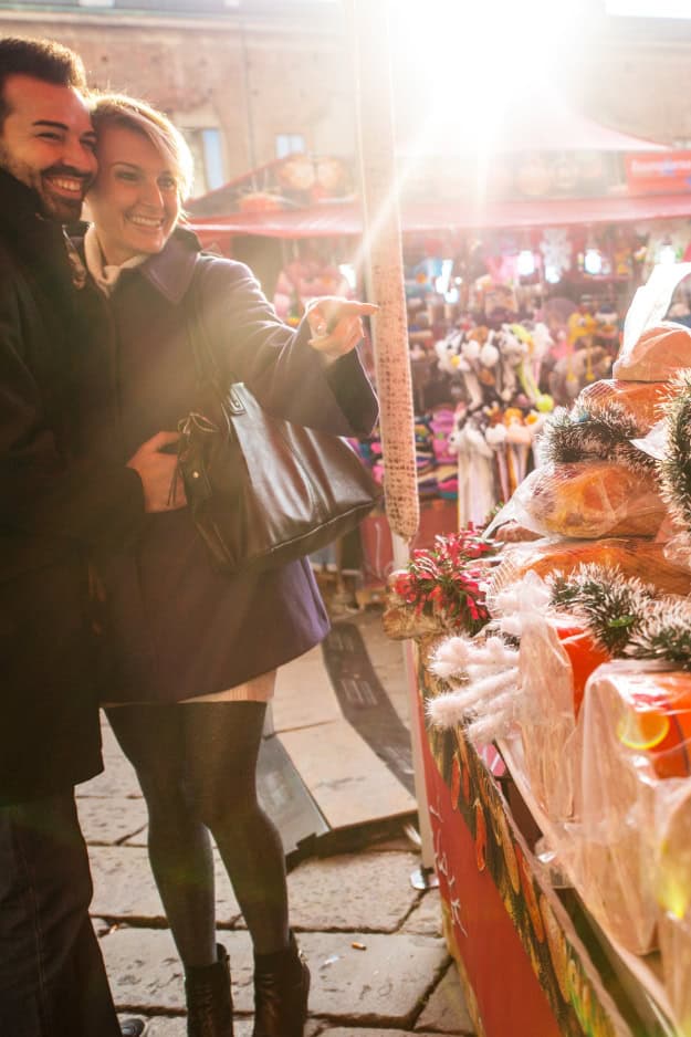 couple at christmas market