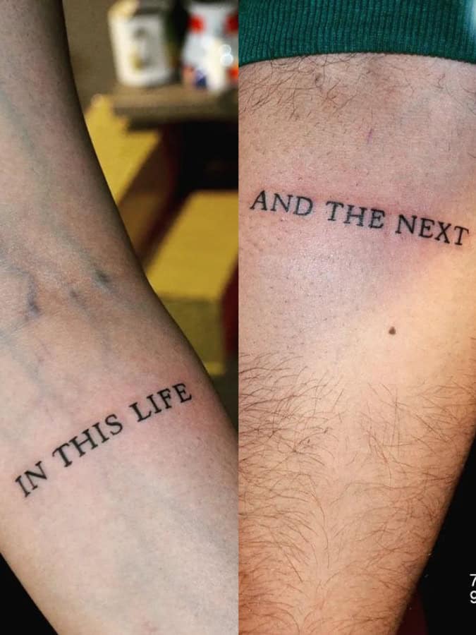 in this life and the next couple spooky tattoo 