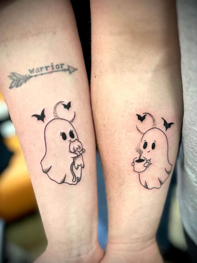 his and her ghost tattoos