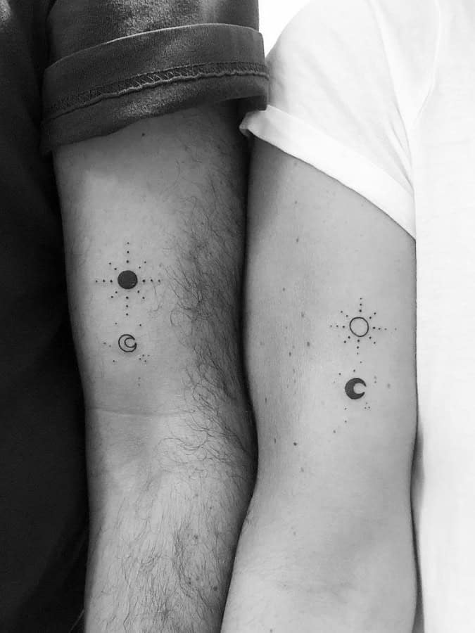 witchy tattoos spooky couple tattoos 