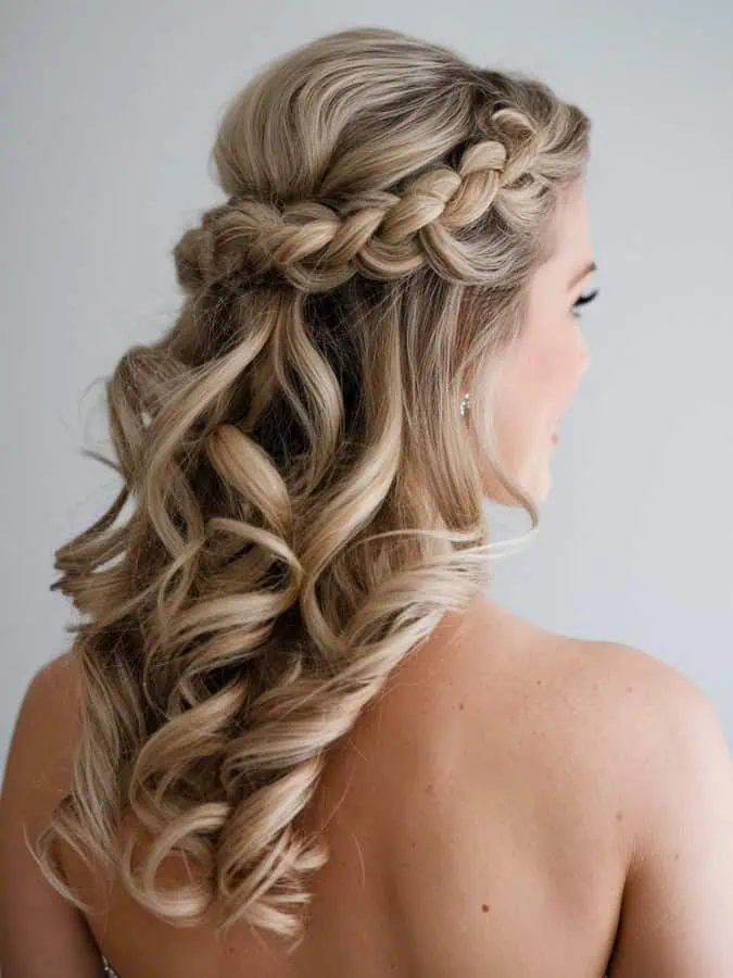 Braided Crown Half Updo