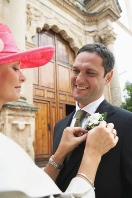 mother of the groom with groom