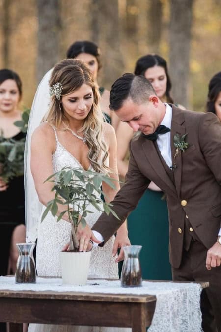 tree planting unity wedding ceremony