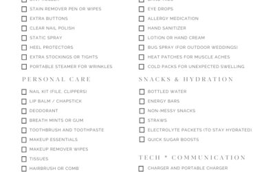 The Ultimate Wedding Day Emergency Kit Checklist: Be Prepared for Anything