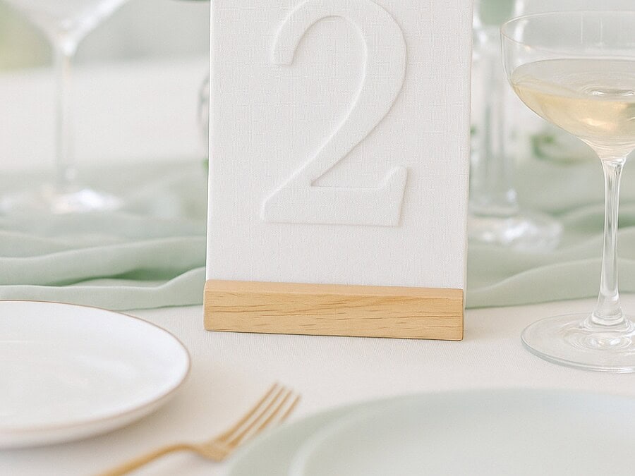 DIY Linen-Embossed Table Numbers (High-End Look on a Budget)