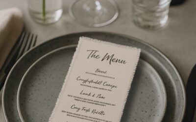 The Cheapest, Easiest Linen-Style Wedding Menus (Only 30¢/p Each & 100% Cotton)