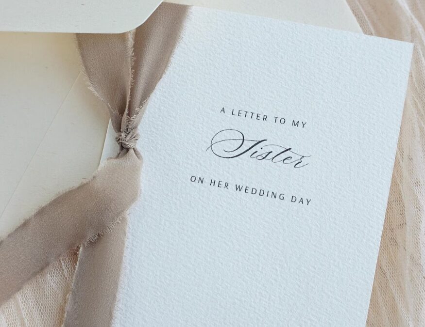 Letter to Sister on Wedding Day with Examples