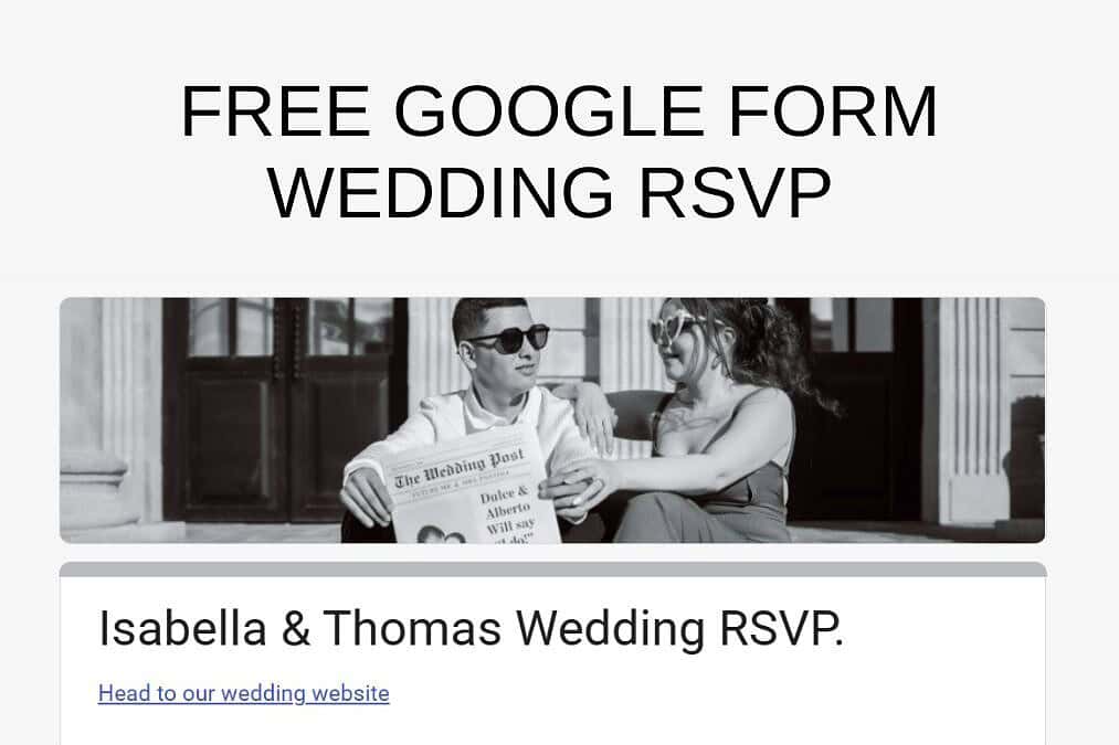 How to Set Up Wedding RSVPs Google Forms (Free Template Included)