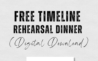 Rehearsal Dinner on the day Timeline With Examples & FREE TEMPLATE