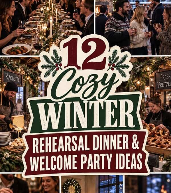 Winter Rehearsal Dinner & Wedding Welcome Party Ideas